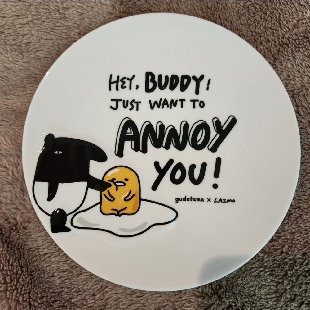 Gudetama x Laimo Ceramic Plates Fork Spoon set
